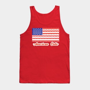 American Cutie Butterfly Flag Tank Top